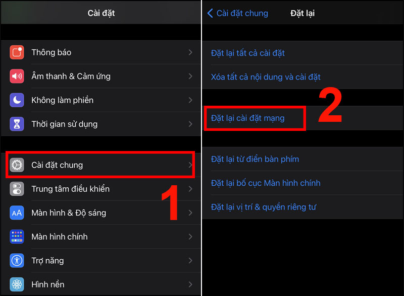 Đặt lại cài đặt mạng chính là xóa cấu hình nhà mạng đã lưu trên máy rồi yêu cầu thiết lập lại cấu hình mới.